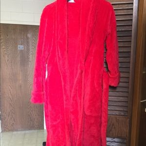 Red feather robe